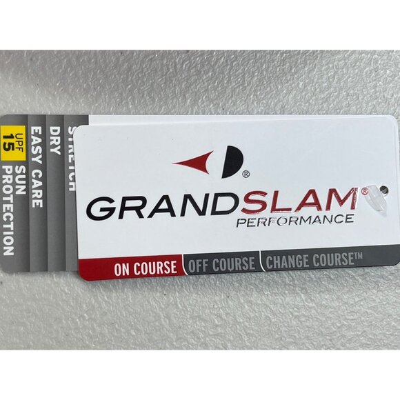 Grand Slam Performance Mens Coral Polo Shirt L 100% Polyester Breathable Fabric - Picture 10 of 12